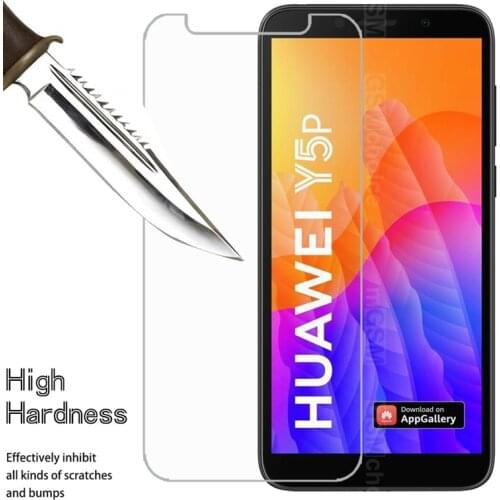 2PCS Tempered Glass for Huawei Y5P on Screen Protector Phone Film on Glass Tempered for Huawei Y5p Case Protective Glass Film