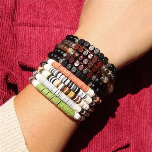 6mm Natural Stone Beads Bracelets Minimalist Various Styles Shapes Female Bracelet Jewelry For Women Men Christmas Gift Pulsera