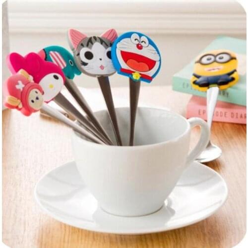 1PC Utensils Spoon Baby Solid Feeding Kids Dinnerware Sets Baby Tableware Flatware Cartoon Utensils Stainless Steel Spoon
