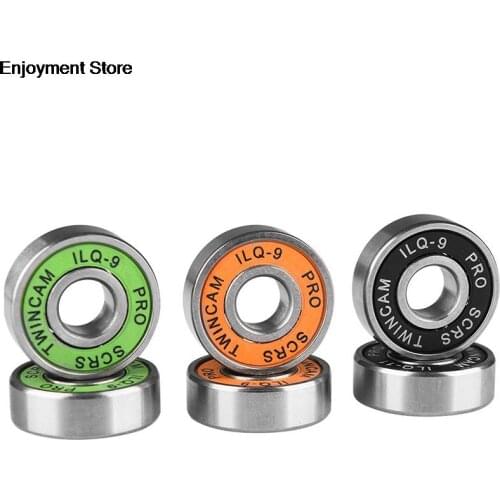 10Pcs ILQ-9 Wheel Stainless Steel Bearings High Performance Roller Skate Scooter Skateboard Wheel Green/Orange/Black