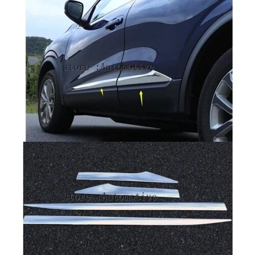 2016 2017 2018 2019 FOR Renault Kadjar stainless steel DOOR SIDE LINE GARNISH BODY MOLDING COVER PROTECTOR TRIM