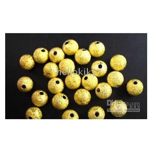 2100PCS Gold Color plate stardust spacer beads 10mm M23