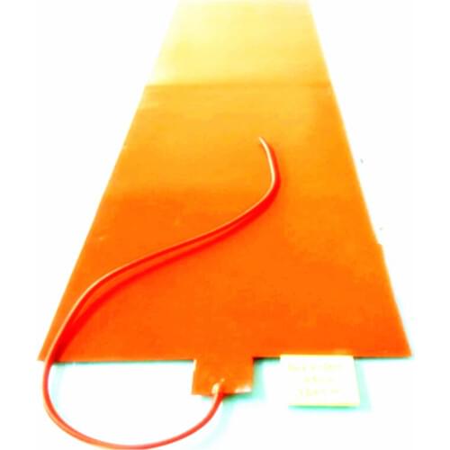 400*2100*1.5mm Heat Mat for Snowboard Press silicone rubber heater 240v 1600w 1000mm lead wire with patch from middle 400mm side