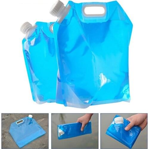 5L/10L PE Water Bag For Portable Folding Water Storage Lifting Bag For Camping Hiking Survival Hydration Storage Bladder