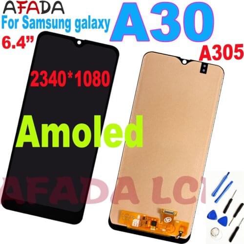 6.4 For SAMSUNG GALAXY A30 A305DS A305FN A305G A305GN A305YN A305F A305A LCD Display Touch Screen Digitizer Assembly for A30 LCD
