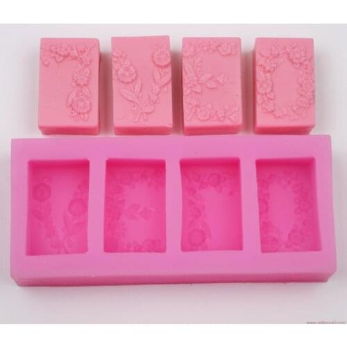 6 Flower 3D Soap Mold Silicone Cake Baking Mould DIY Mold Candle Making Molds Cake Chocolate Decorating Tools