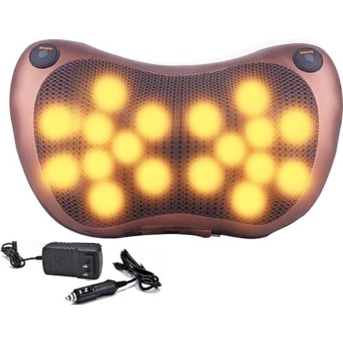 8 head Massage Pillow Relax Vibrator Electric Shoulder Back Heating Kneading Infrared therapy shiatsu Neck Massager