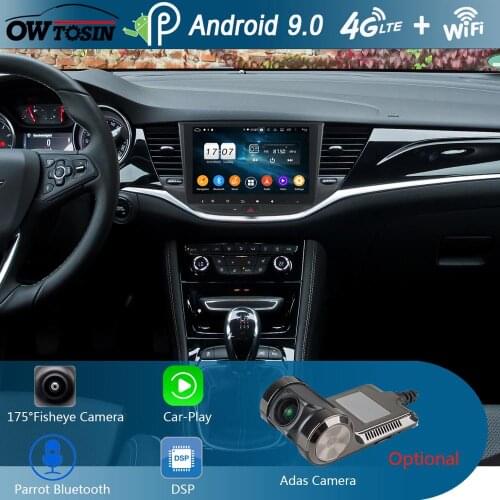 IPS 9" Android 9.0 8Core 4G+64G Car DVD Player GPS Navigation For Opel ASTRA K 2016 2017 Multimedia Stereo DSP CarPlay Parrot BT