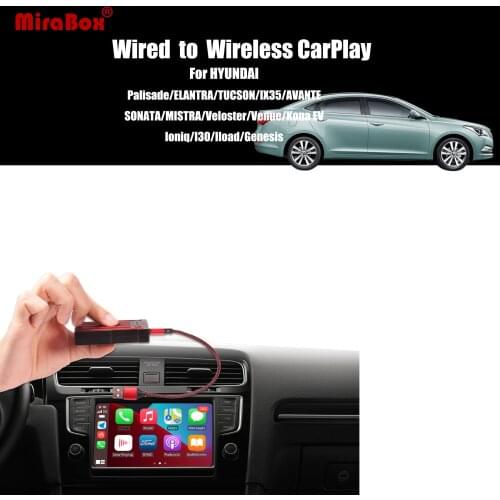 MiraBox Wireless Apple Carplay Dongle CarPlay USB Adapter for HYUNDAI Palisade ELANTRA IX35 SONATA