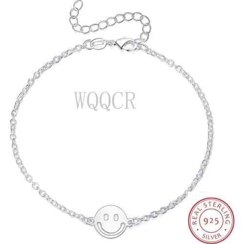 100% 925 Sterling Silver Smile Bracelet Korean Style Sweet Bracelet Wholesale Smile Bracelet Fashion Jewelry Gift