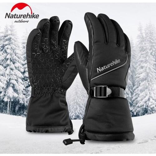 Naturehike fleece gloves warm winter windproof ski gloves female male outdoor waterproof gloves