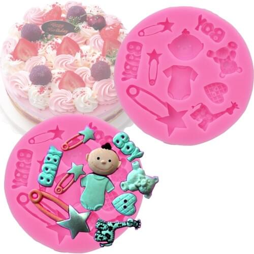 Chocolate Soap Mold Silicone Mold Baby Theme Kitchen DIY Tool Baby Carriage Baking Pan Cake Stencils Cake Decorating Tools