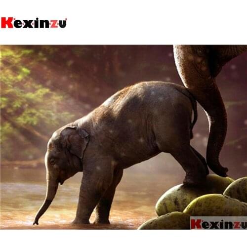 Full Square/Round 5d Diamond Painting-elephant-3d Embroidery Cross Stitch Diamond Mosaic Full Picture Of Rhinestone Decor-Y20332