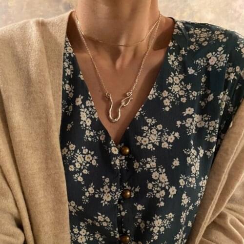 Real S925 silver Fashion necklace for women Jewelry Earth Choker Multilayer Bijoux Collares Mujer Collier Femme