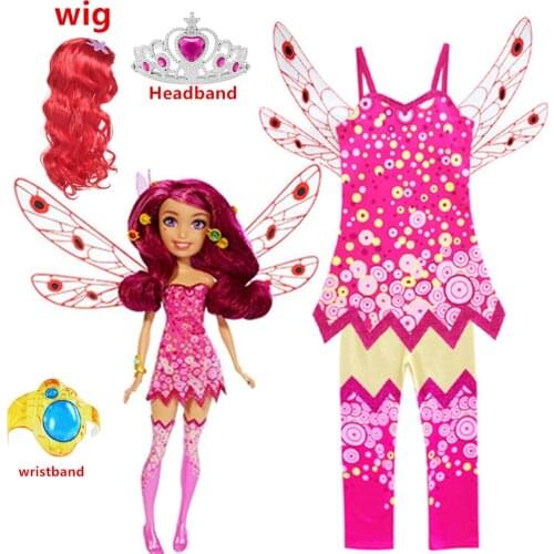 For Girl Halloween Costumes for Kids Girls Mia and Me Clothing Set Mia Cosplay Costume Children Birthday Party Carnival Clothes