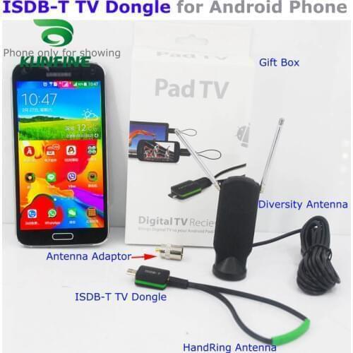 KUNFINE Micro USB Digital DVB-T DVB-T2 TV Tuner Receiver for Android Phone and Pad