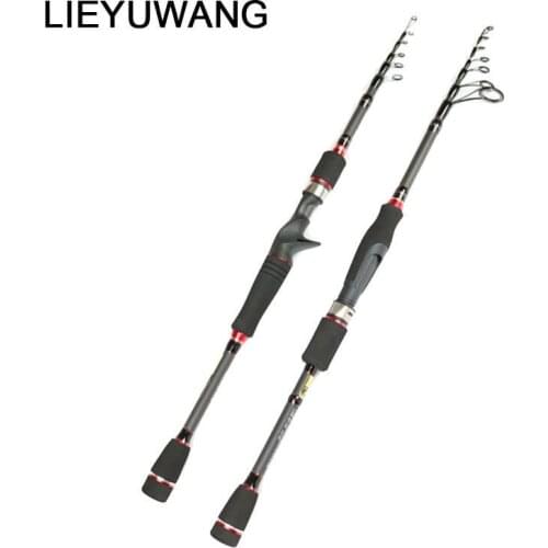 LIEYUWANG Telescopic Fishing Rod 2.1M 2.4M 2.7M Lure Weight 3/8-4/3oz Ultralight Action Fast Saltwater Spinning Casting Rod