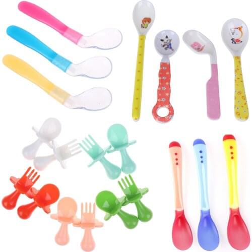 1pc Baby Spoons Feeding Dishes Tableware for Children Flatware Cutlery Colher Spoon Tools-for-patchwork Lot Soup Ladle