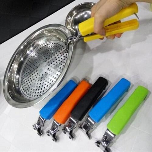 Multicolor optional anti-scald clip Multifunction Stainless Steel Bowl Plate Pot Clips Holder Microwave Oven Kitchen Tool
