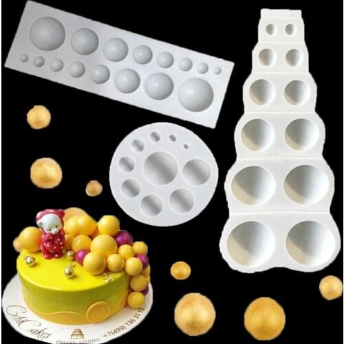 Reusable Hemisphere Pearl Ball Silicone Cake Mould Soap Fondant Chocolate Mold DIY Baking Kitchen Cooking Cake Decorating Tools