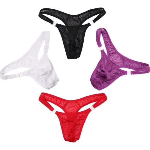 Fashion Sexy Mens Breathe Underwear Thong Briefs Bulge Pouch G-String Shorts Underpants