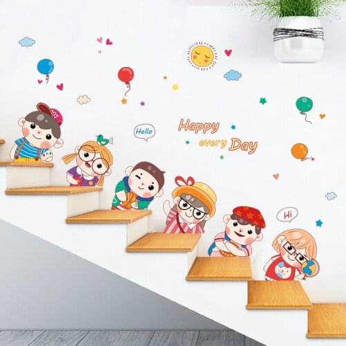 Cartoon Kids Room Wall Stickers Home Decor Living Room Bedroom Decoration Kindergarten Vinyl Art Wall Decals