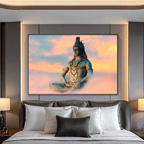 Lord Shiva Wall Art Canvas Paintings Hindu Gods Home Decorative Canvas Art Prints Hinduism Art Pictures For Living Room Cuadros