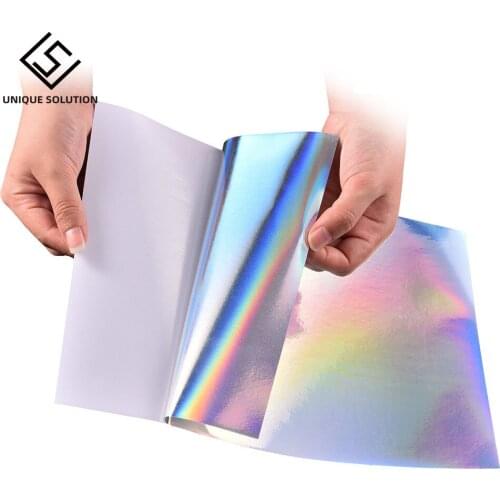 New High Quality 50 Micron Thickness A4 Blank Shinny Powder Spot HOLOGRAM Sticker Label Paper for LASER Printer