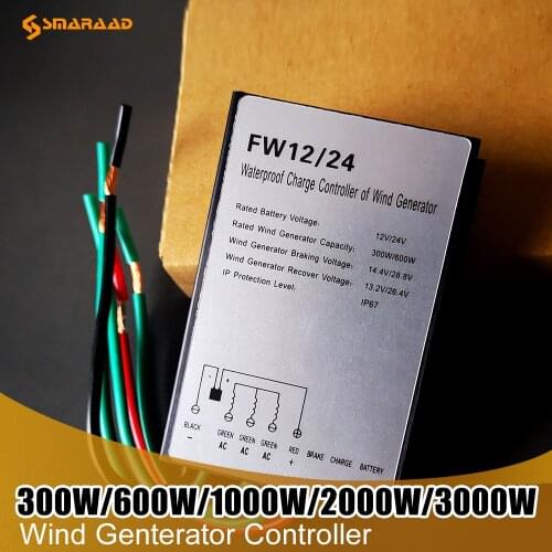 New Wind Turbine Charging Controller 300W 600W 1000W 2000W 3000W 12V 24V AUTO Efficient Practical Waterproof Windmill Controller