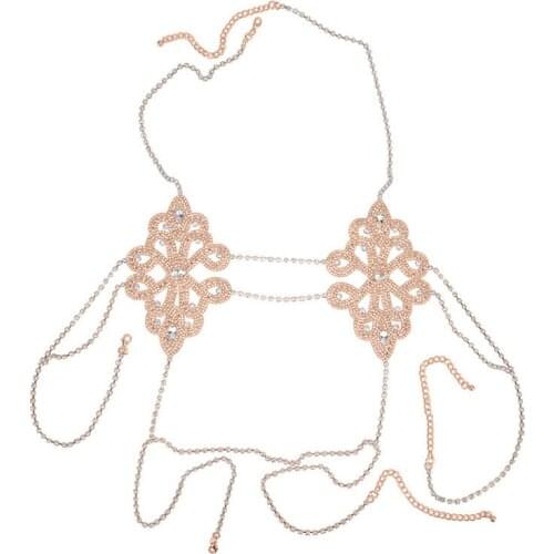 Charm High grade Shining Lady Brassiere luxurious Bra Chain Sexy Bikini Beach Party Neight Cub Bra Chain For women Body Jewelry