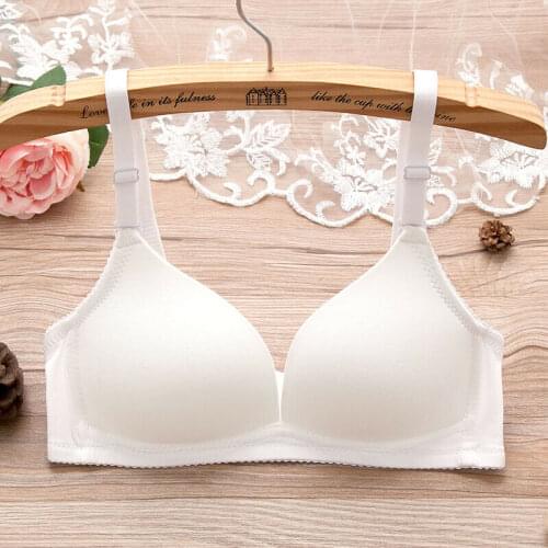 Sexy Wireless Push Up Bra Women Underwear Lovely Young Girl Small Breasts Bralette Solid Color Brassiere 30 32 34 36 A B Cup