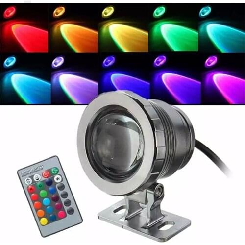 10W RGB 12V/220V Underwater Led Light Spotlight Waterproof Landscape Fountain Pool Lights Warm White Cool white for Outdoor Lamp