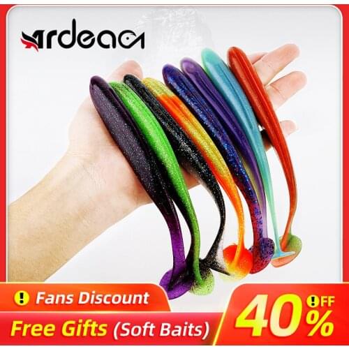 Ardae fishing lure Easy Shiner 110mm T-tail Wobblers Silicone relax shark Artificial Double Color Baits bass perch leurre souple