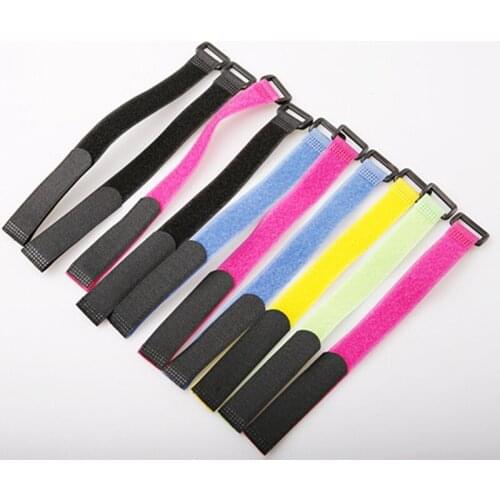 20x Cable Tie Straps Hook & Loop Fastener Reusable Straps With Buckle 2*30