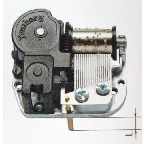 With bottom vertical stopper music box mechanism customized