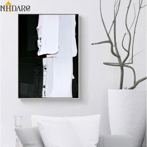Modern Black White Abstract Decoration Canvas Art Print Painting Poster, Wall Pictures For Living Room, Home Decor Cuadros