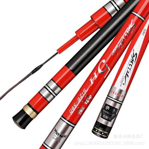 3.6m-7.2m Spinning Rod Carbon 5H Hard Fishing Poles Telescopic Travel Fishing Olta Vara Pesca Ultrashort Hand Canne Fishing Gear