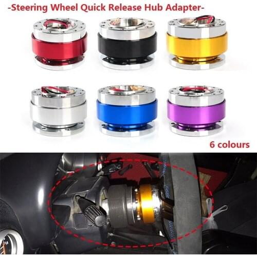 Universal Car Auto Quick Release Steering Wheel Hub Adapter Boss Accessories Kit Aluminum 6 Hole 60mm for Many Brand Cars