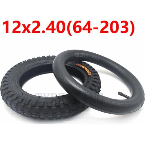 12x2.40(64-203) Inner and Outer Tyre 12x2.4 Pneumatic Tire for Kids Bike Childrens Bicycle Accessories