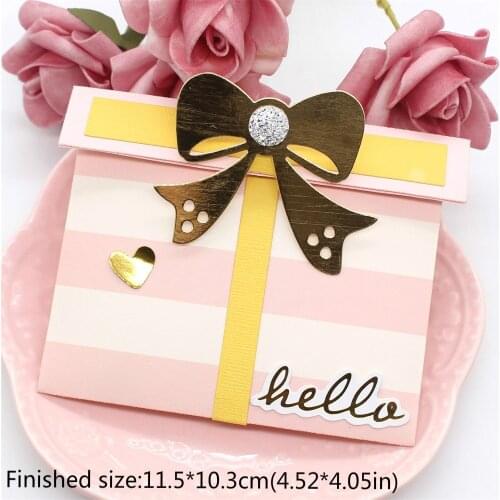 YPP CRAFT Present Gift Card Holder Metal Cutting Dies Stencils for DIY Scrapbooking Decorative Embossing DIY Paper Cards