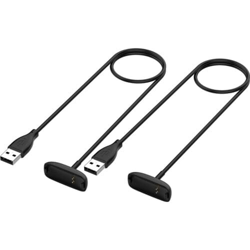 3.28Ft USB Charger Cable Charging Station Charging Dock Stand Charger for Fitbit Inspire Smart Watch [2 Pieces]