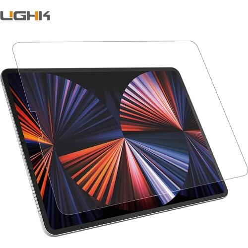 For iPad Pro 12.9 & 11 Inch 2021 Screen Protector film HD Tempered Glass with Face ID & Apple Pencil Easy Installation