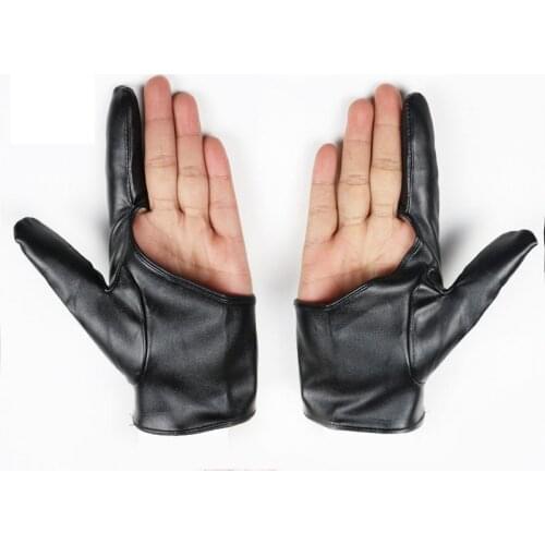 Women performance gloves women street dance Punk section PU nightclub show dancing singing KTV leather Half-finger gloves D11