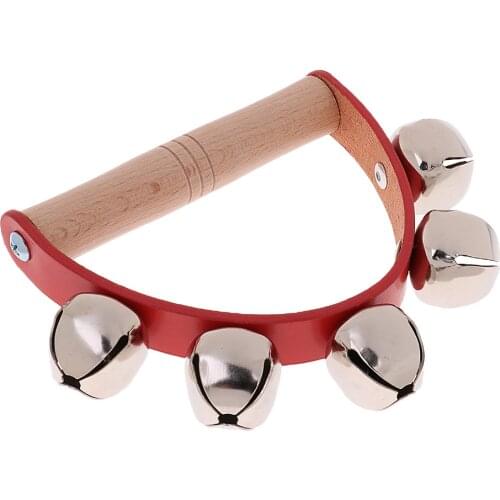 1x Hand Held Tambourine Metal Bell Drum Percussion Kids Baby KTV Play Music Toy