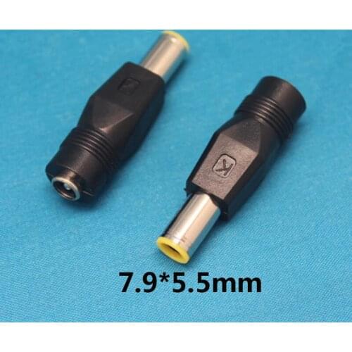 10pcs 7.9*5.5mm DC Power Adapter Converter Conversion Head 5.5*2.1mm Female Connector Jack 7.9x5.5mm Male Laptop Plug