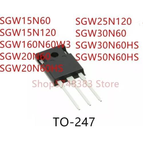 10PCS SGW15N60 SGW15N120 SGW160N60W3 SGW20N60 SGW20N60HS SGW25N120 SGW30N60 SGW30N60HS SGW50N60HS TO-247