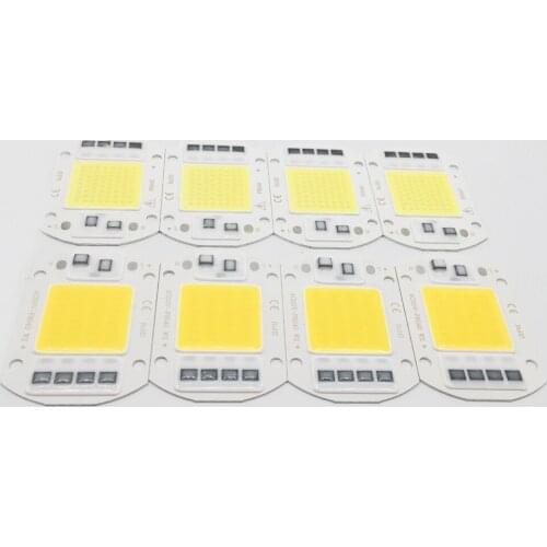 10pcs LED COB Bulb Chip 50W Chip 110V 220V Input Smart IC Fit For DIY LED Flood Light Cold White Warm White Street Lamp