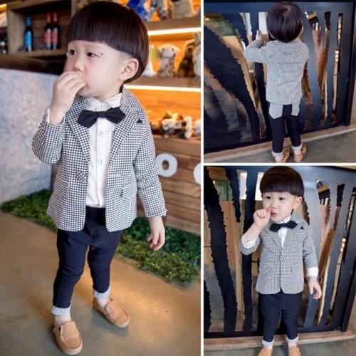 2021 New Design Flower Boys Wedding Suit 3PCS Boys Party Christmas Costume Gentle Boys Spring Formal Clothing Set Kids Suits