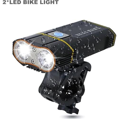 2XM-L T6 LED Bike Headlight USB Recharge 5Mode Bicycle Front Light 18650 Battery Super Bright Flashlight Cycling Bike Accessorie