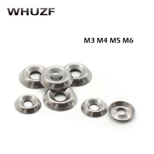 50pcs/100pcs 304 stainless steel Gasket washer M3 M5 M6 Thickened Bump Washers Screw Spare Parts